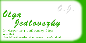 olga jedlovszky business card